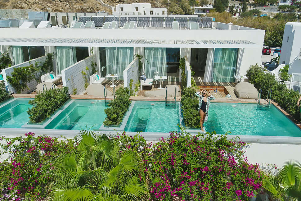 Mykonos Dove Beach Hotel.