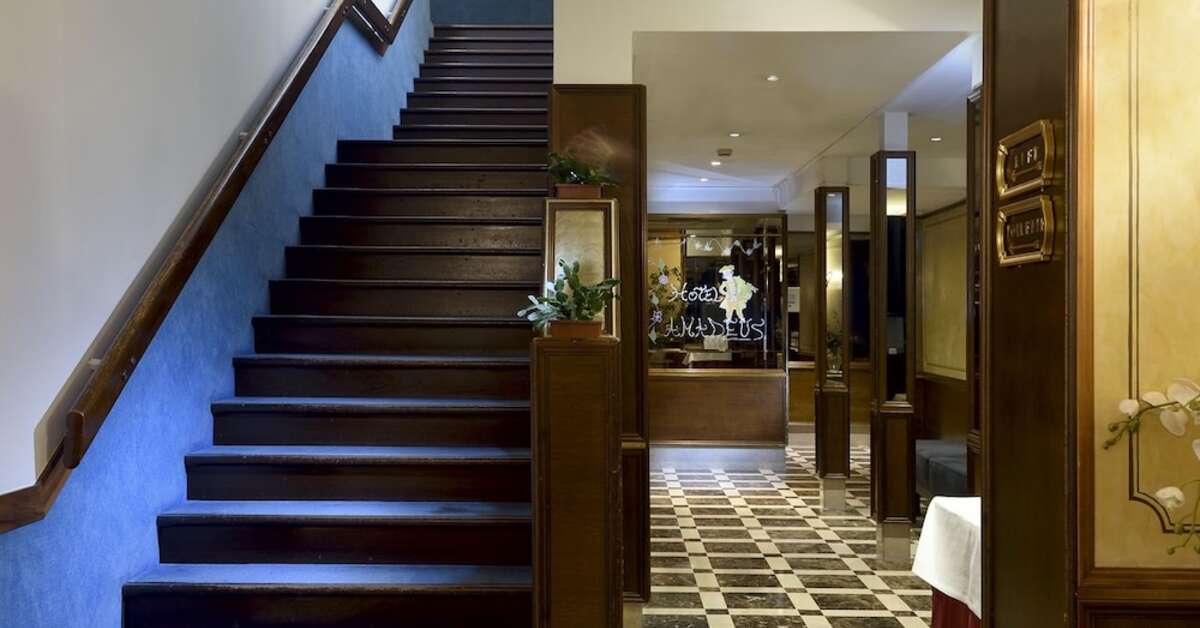 Een foto van het interieur van Hotel Amadeus
