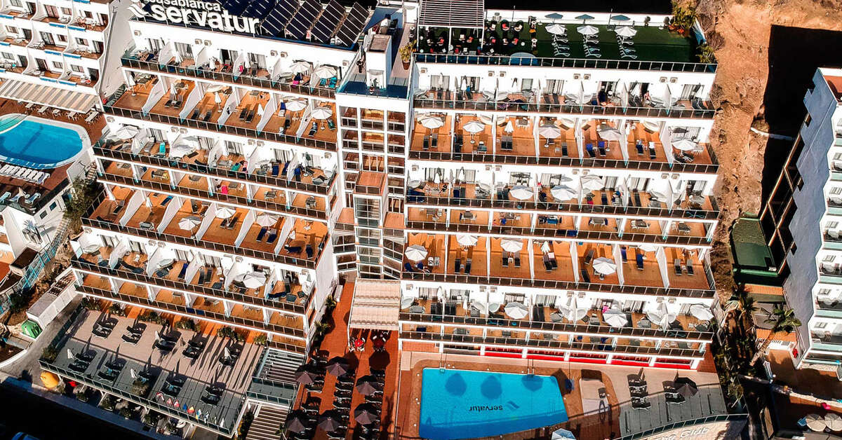 Ein Foto von der Außenansicht des Hotel Servatur Casablanca