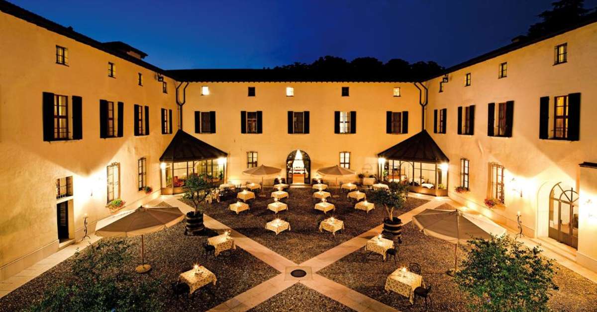 Een foto van het terras bij Palazzo Arzaga Hotel & Spa