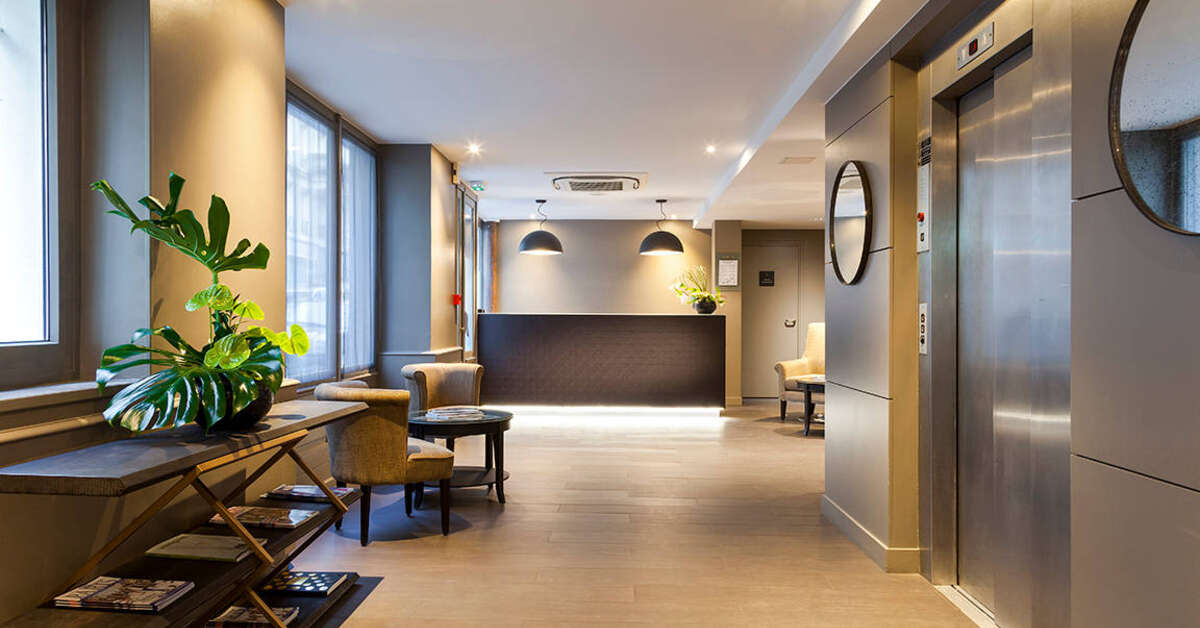 Een foto van het interieur van Hotel Appia la Fayette