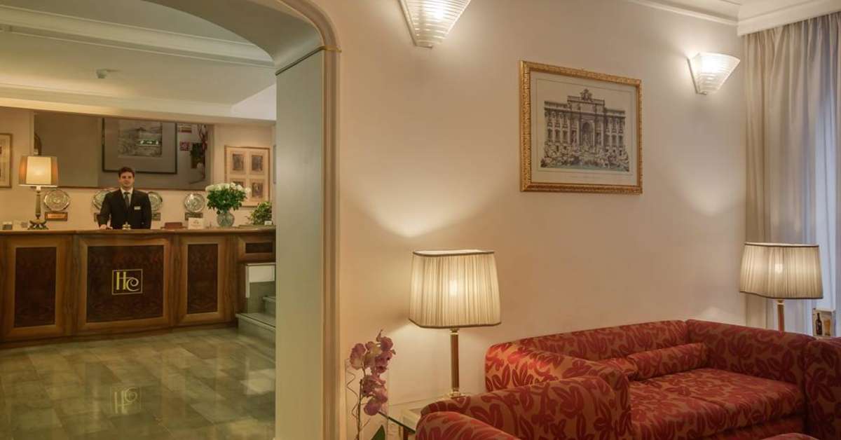 Een foto van het interieur van Hotel Cecil Rome