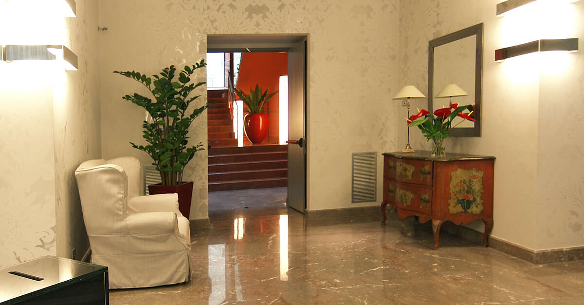 Een foto van het interieur van Hotel Porta Felice