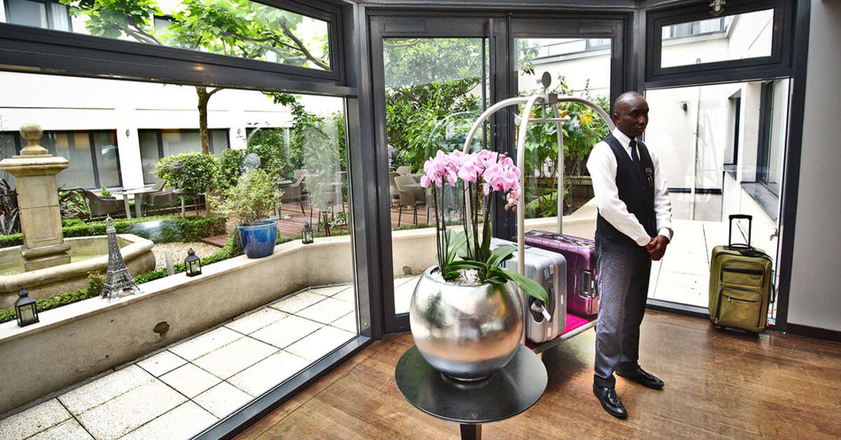 Een foto van het interieur van Concorde Montparnasse Hotel