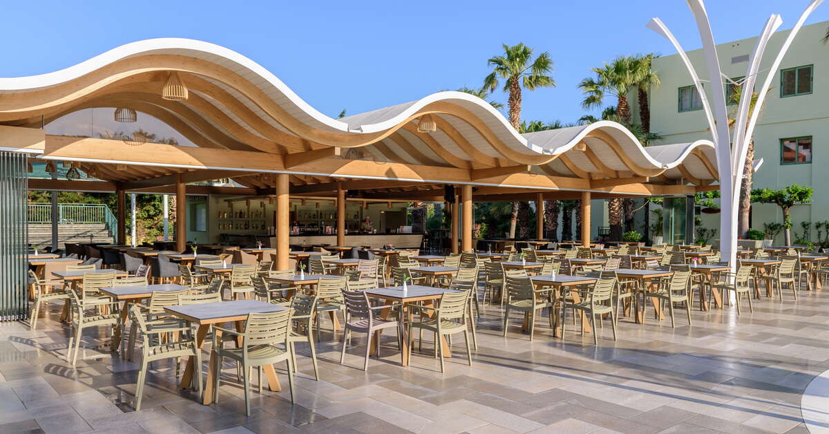 Een foto van het terras bij Star Beach Village & Waterpark