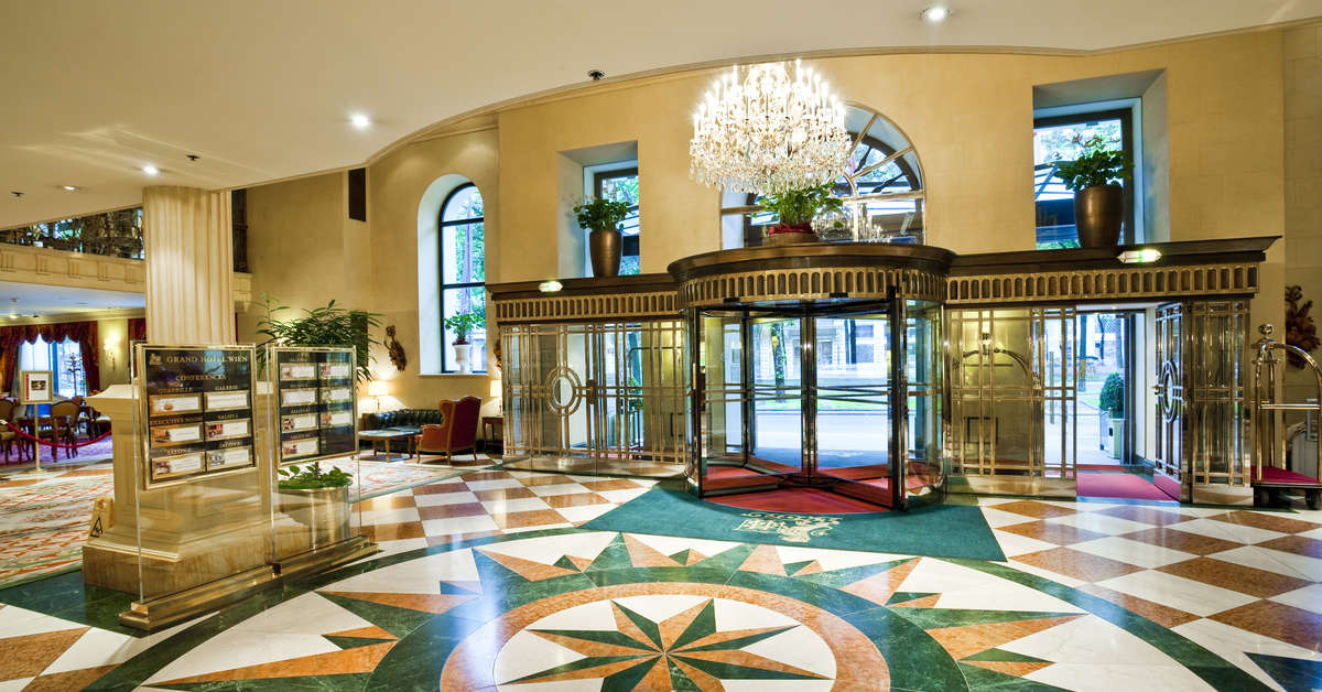 Een foto van het interieur van Grand Hotel Wien