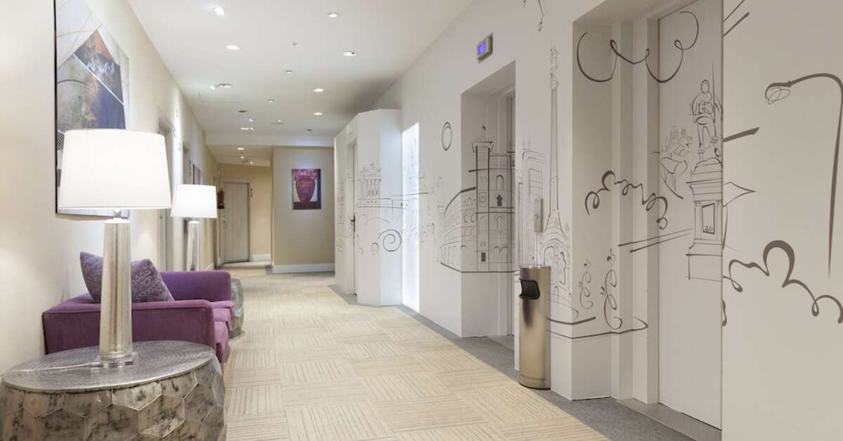 Een foto van het interieur van Hotel Puerta de Toledo