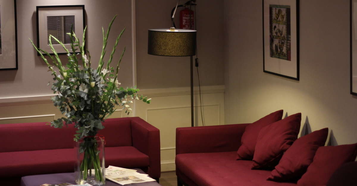 Een foto van het interieur van Hotel Cortezo