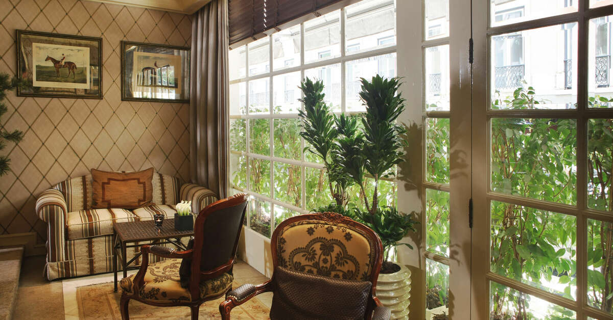 Een foto van het interieur van Hotel Lisboa Plaza