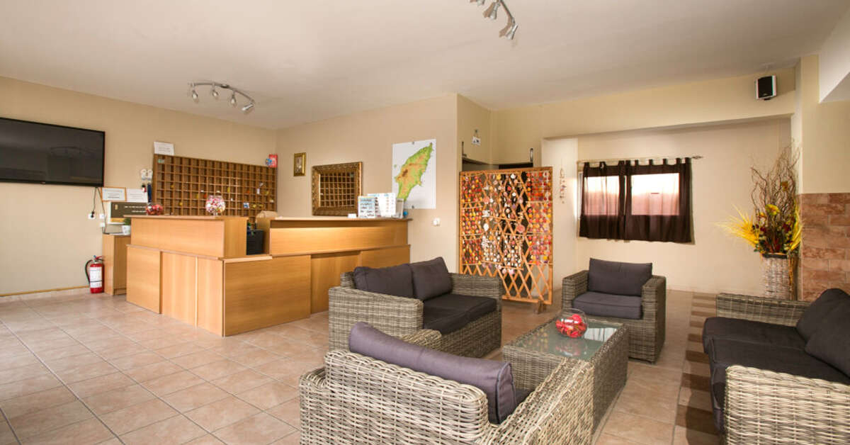 Een foto van het interieur van Hillside Studios & Appartementen
