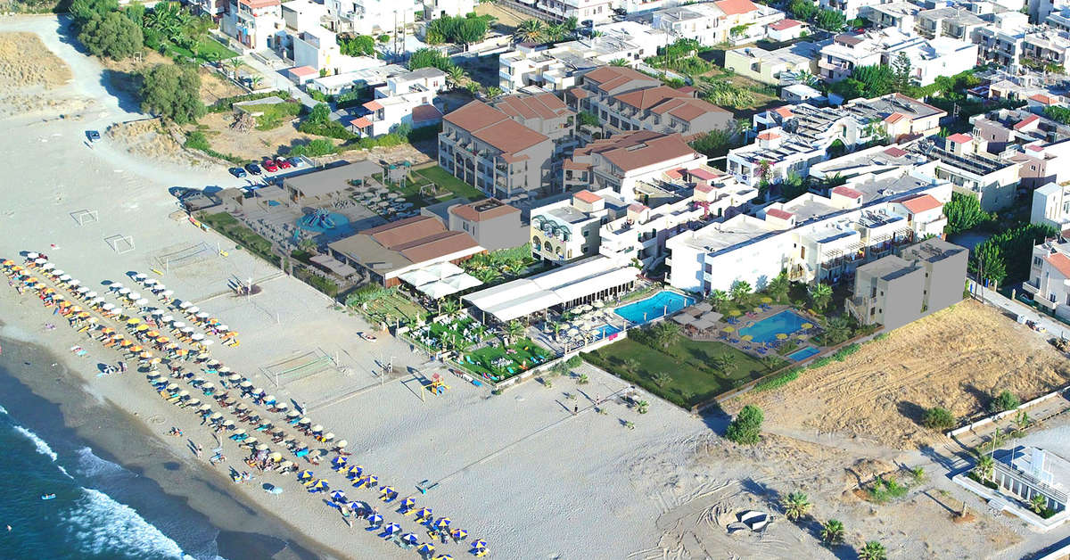 Een foto van de buitenkant van Odyssia Beach Hotel