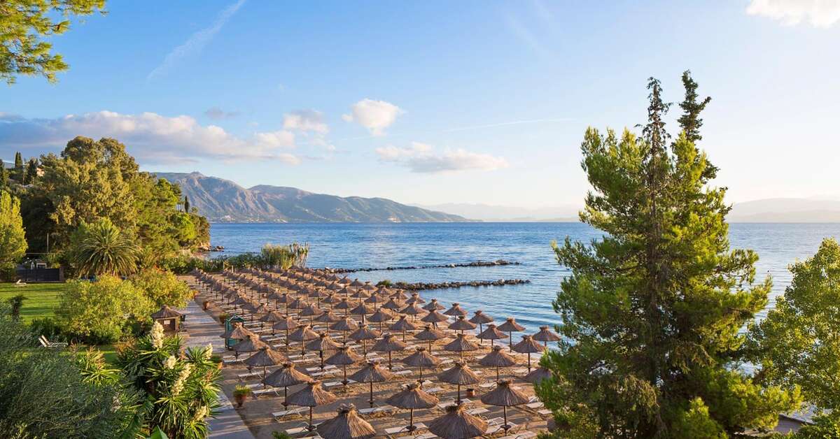 Een foto van het strand bij Kontokali Bay Resort & Spa