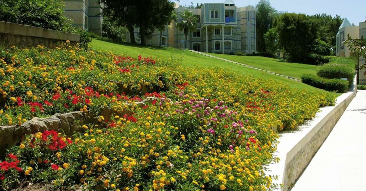 Een foto van het terras bij Robinson Club Pamfilya