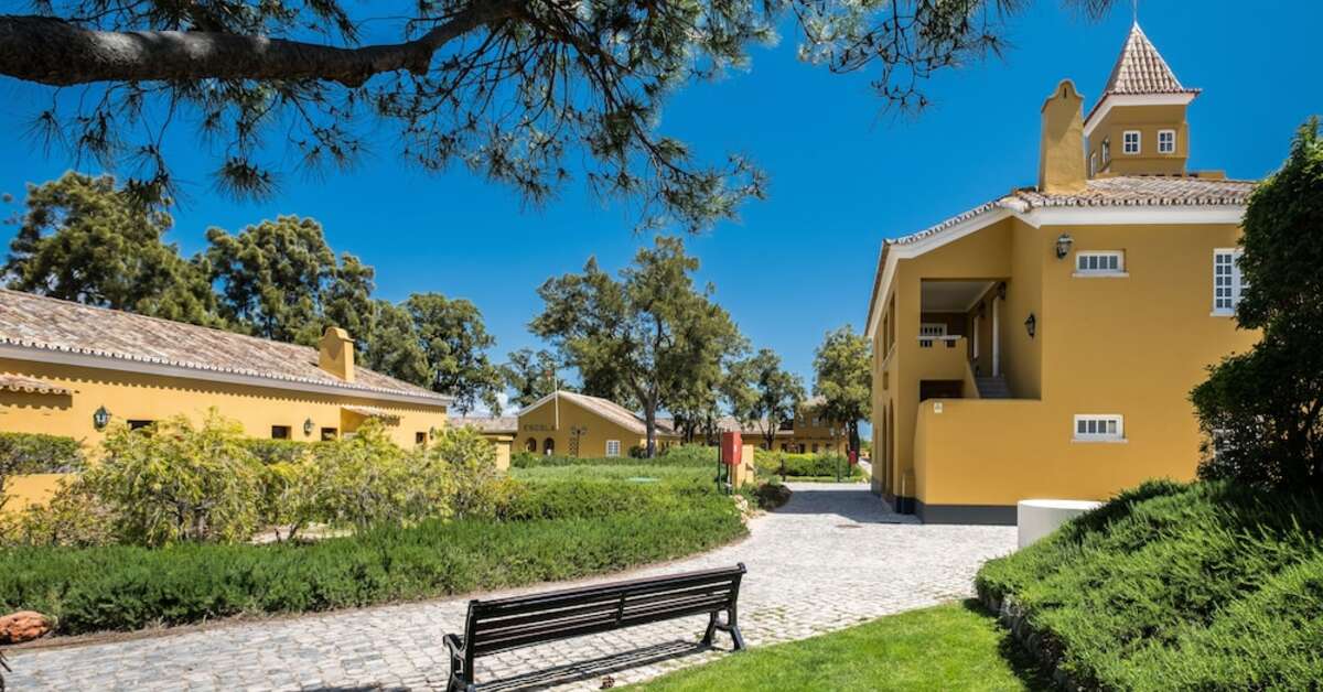 Een foto van het terras bij Vila Gale Albacora