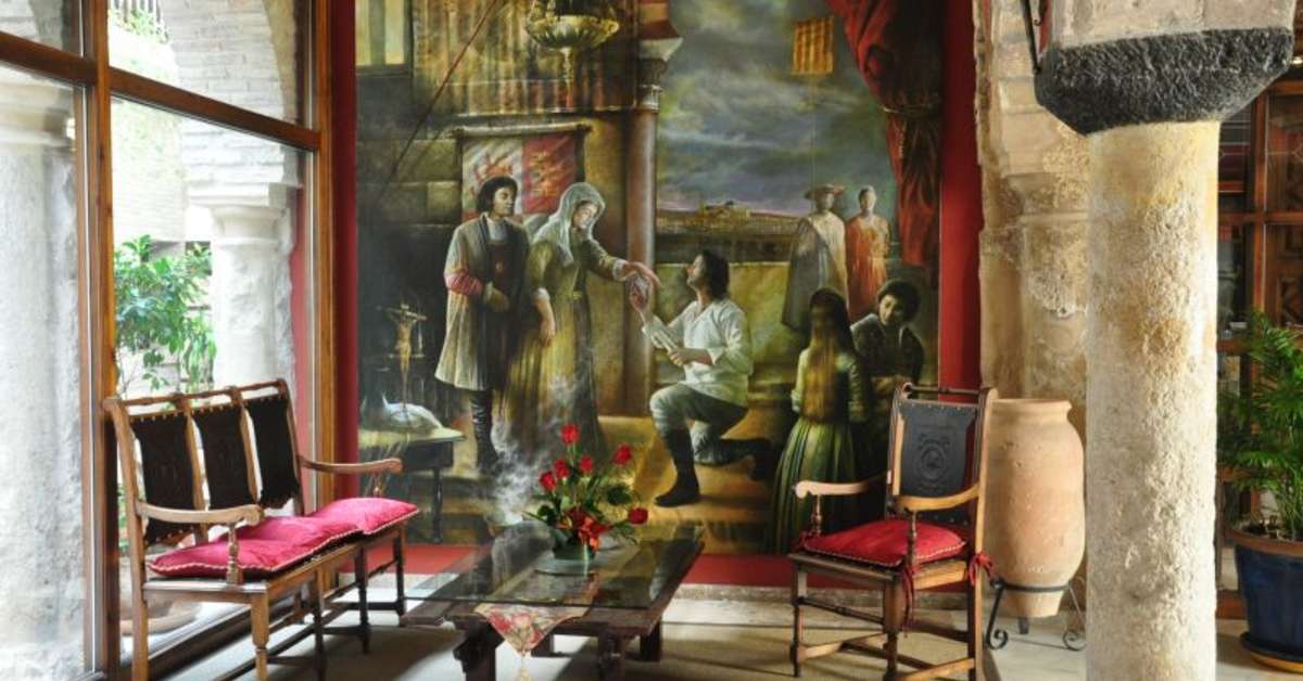 Een foto van het interieur van Hacienda Posada De Vallina