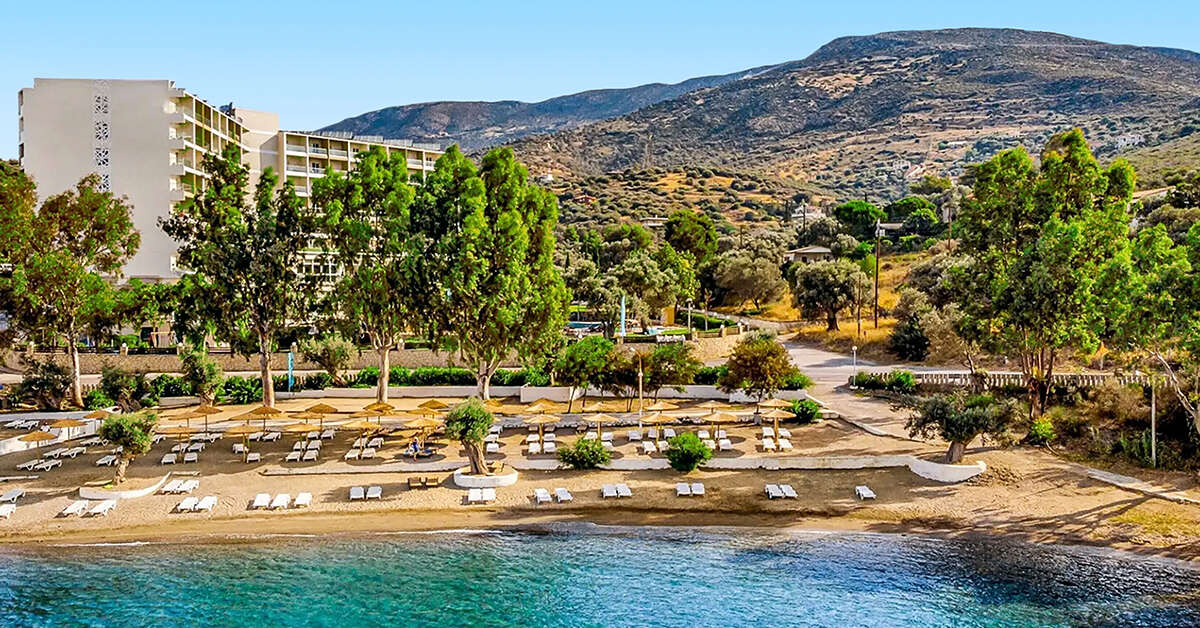 Een foto van het strand bij Evia Riviera Resort