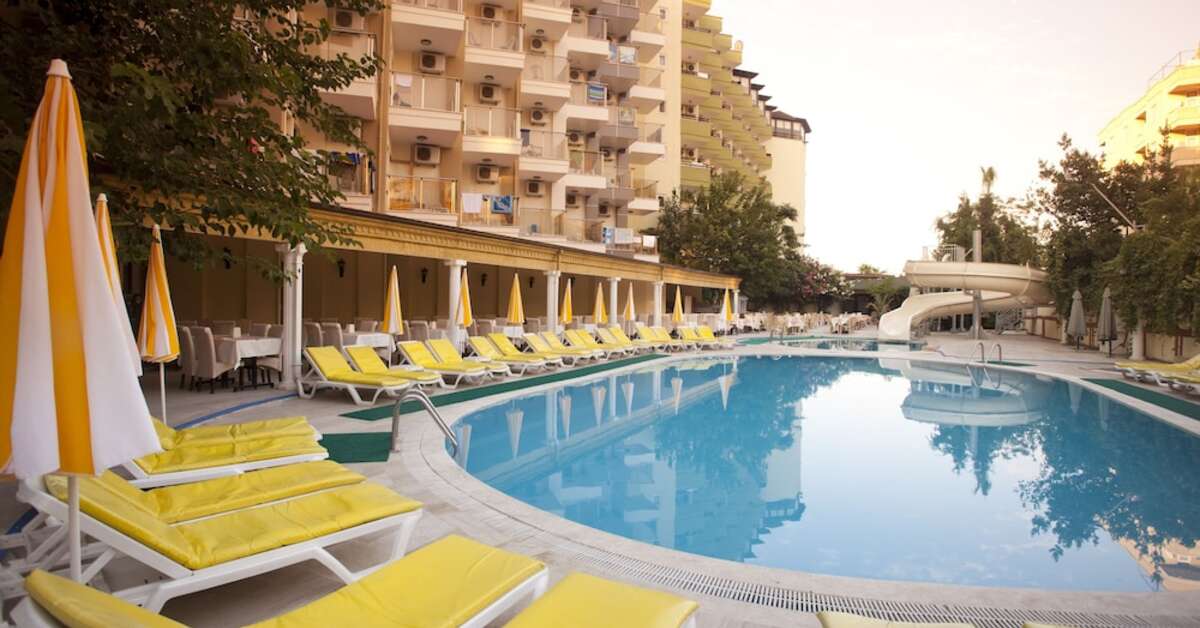 Ein Foto vom Pool im Hotel Monte Carlo
