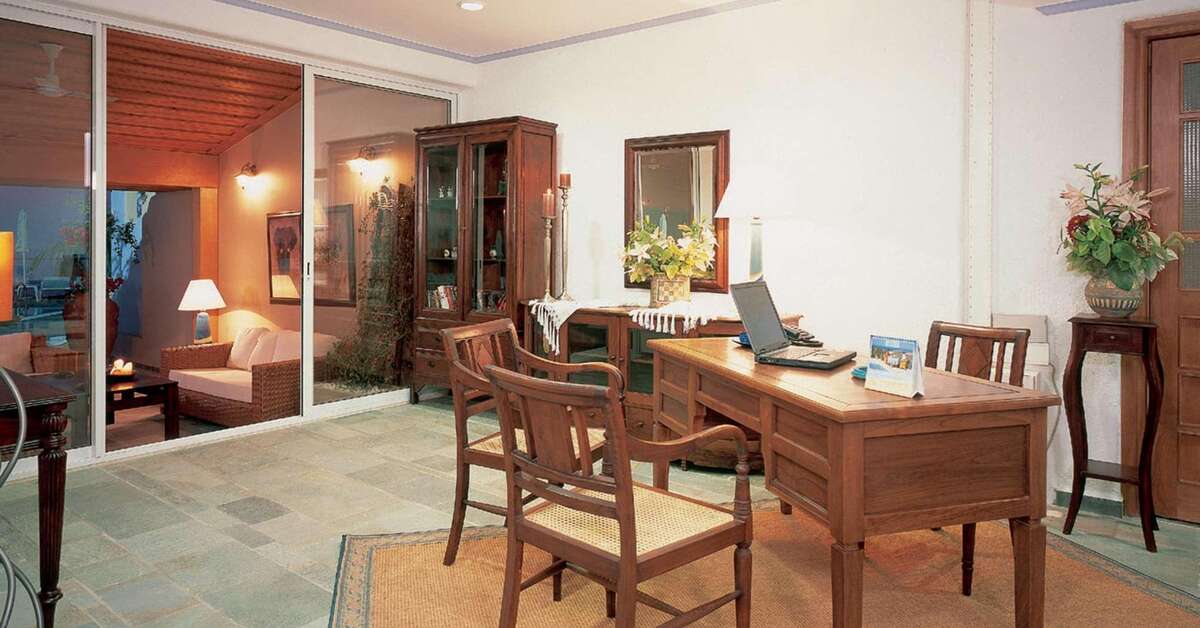 Een foto van het interieur van Leptos Panorama Hotel
