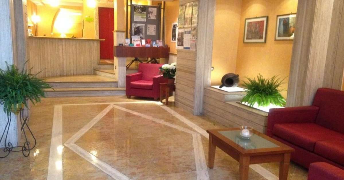 Een foto van het interieur van Hotel Posta