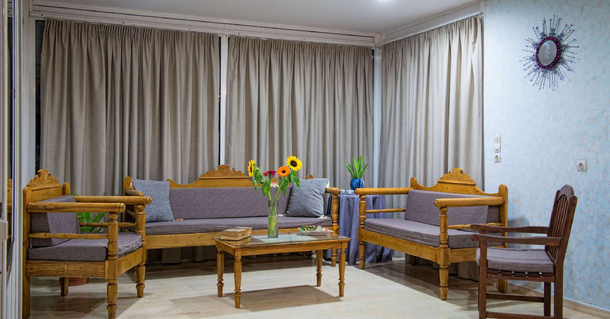 Een foto van het interieur van Marianthi Appartementen