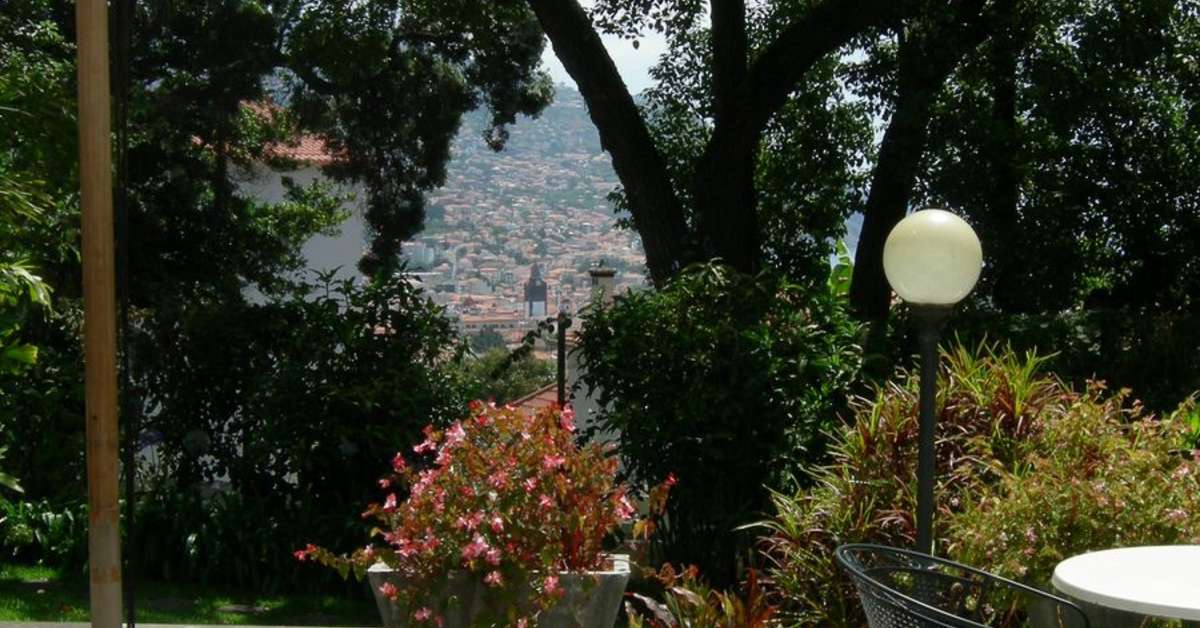 Een foto van het terras bij Quintinha Sao Joao