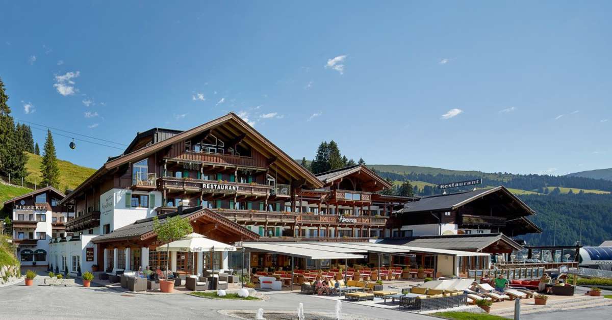 Ein Foto von einer Übersicht des Das Alpenwelt Resort