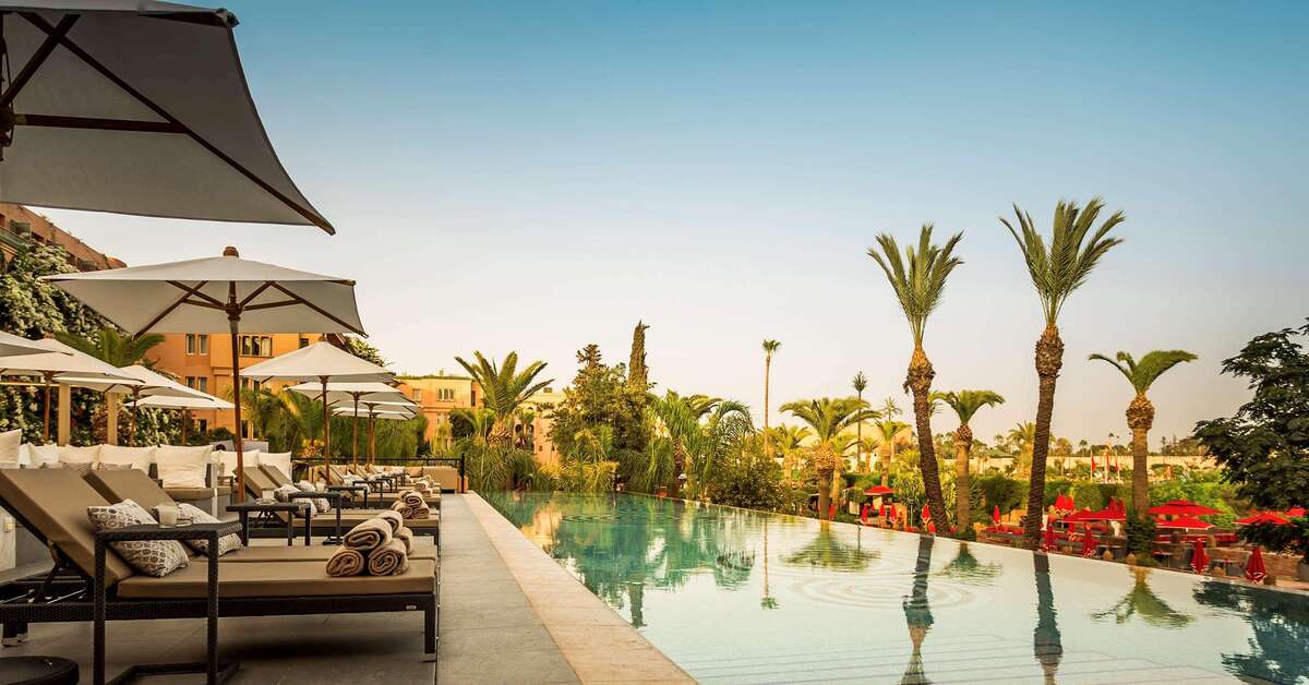 Een foto van het zwembad bij Sofitel Marrakech Lounge & Spa & Palais Imperial