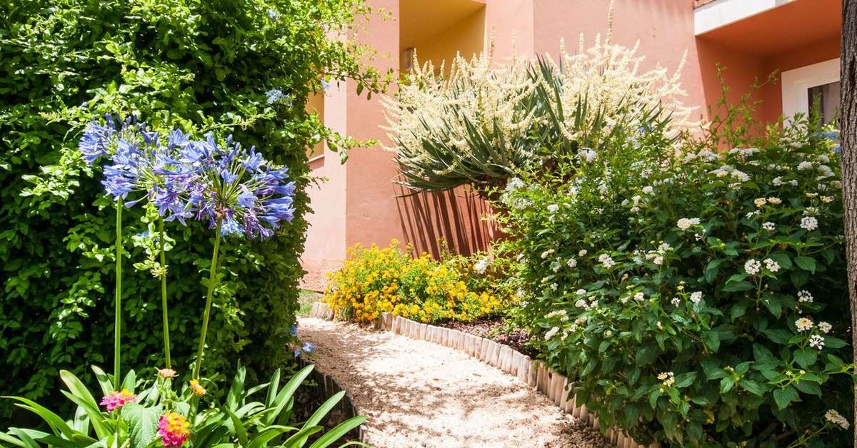 Een foto van het terras bij Jardim da Meia Praia