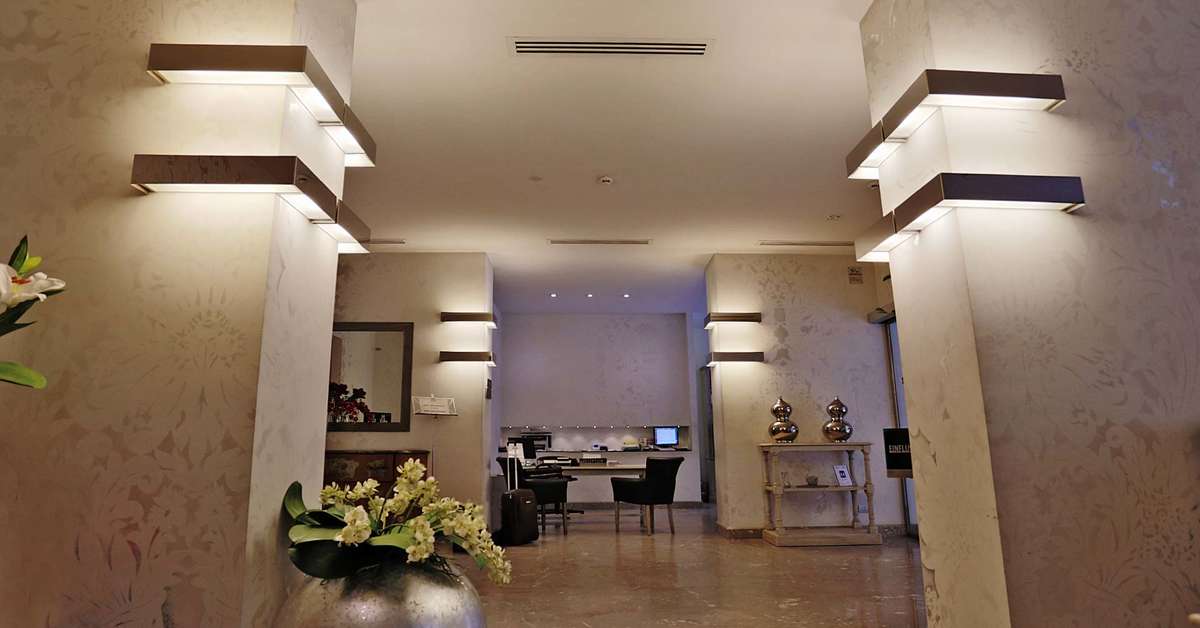 Een foto van het interieur van Hotel Porta Felice