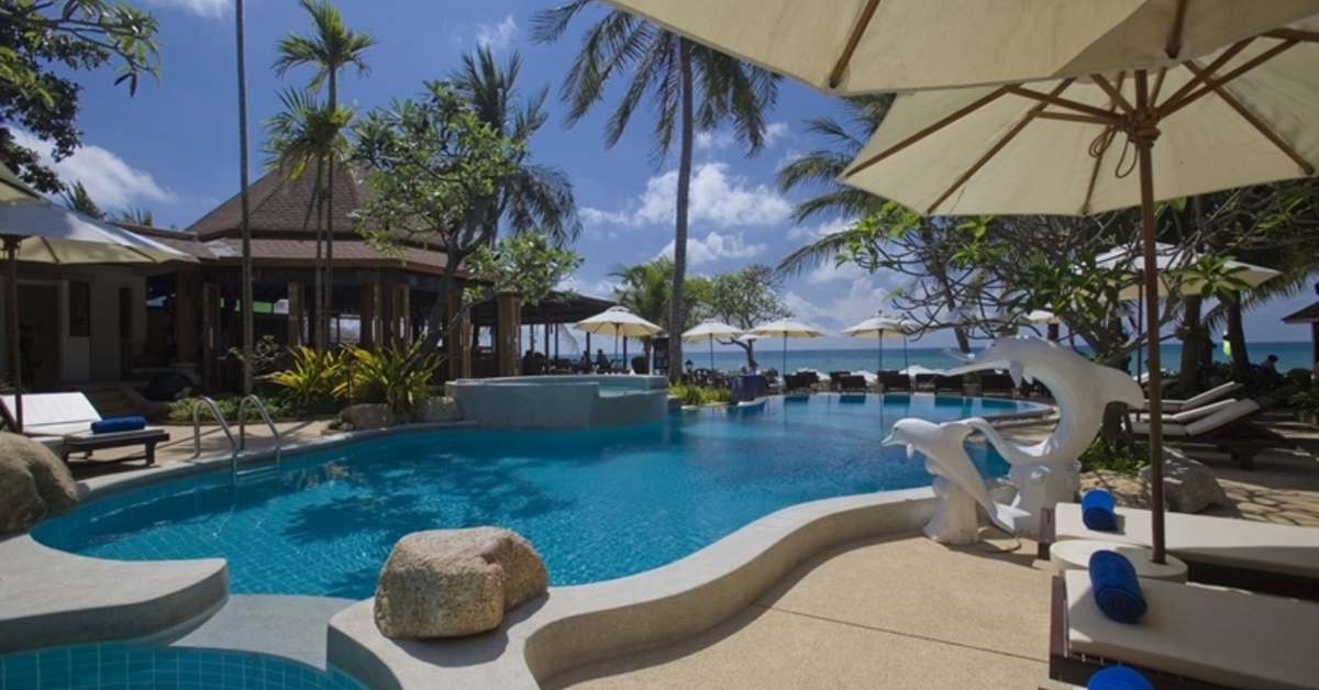 Een foto van het zwembad bij Thai House Beach Resort