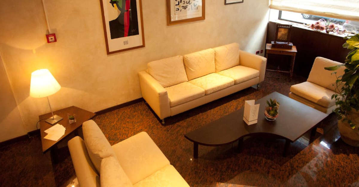 Een foto van het interieur van Hotel Re Enzo Bologna