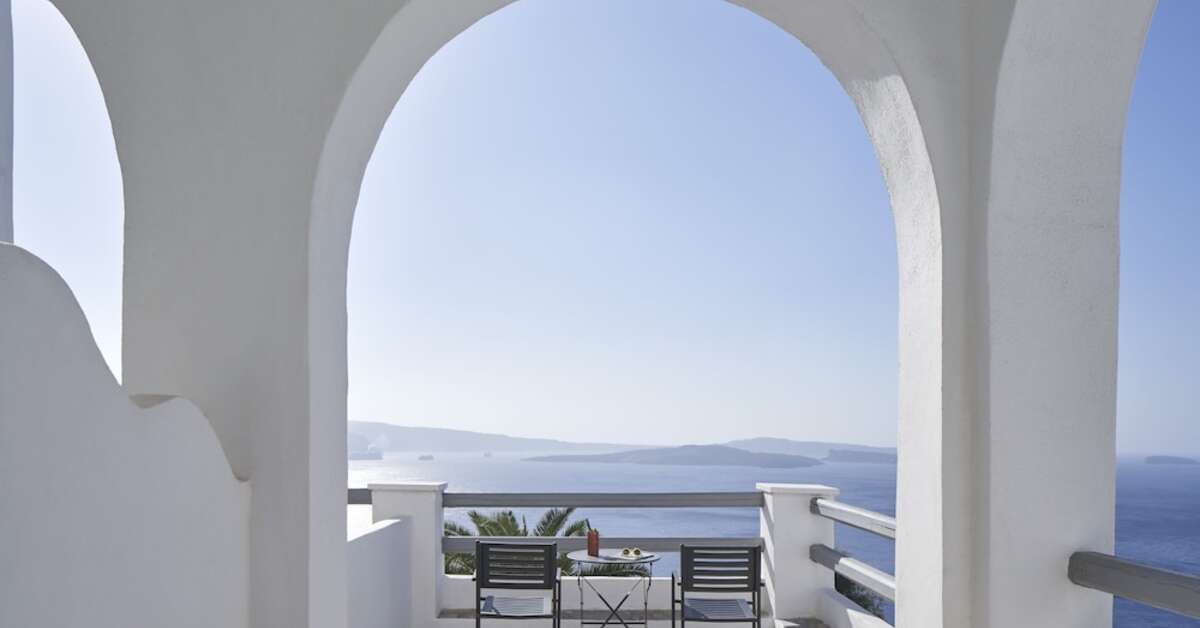Ein Foto Mr & Mrs White Santorini