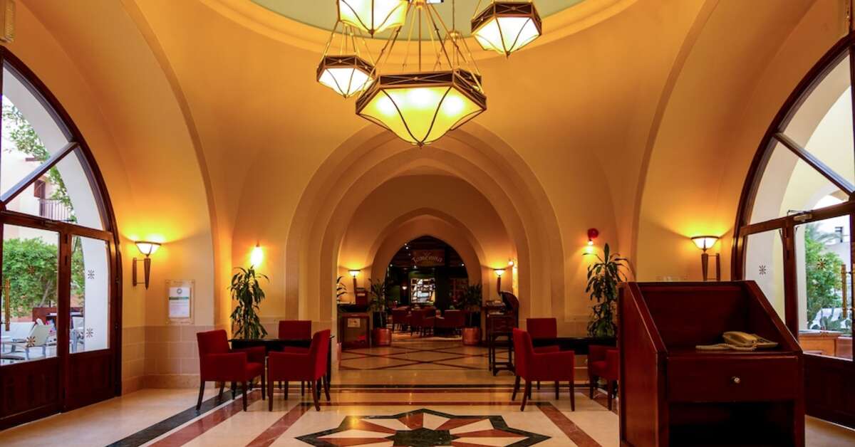 Een foto van het interieur van Jaz Makadi Saraya Resort