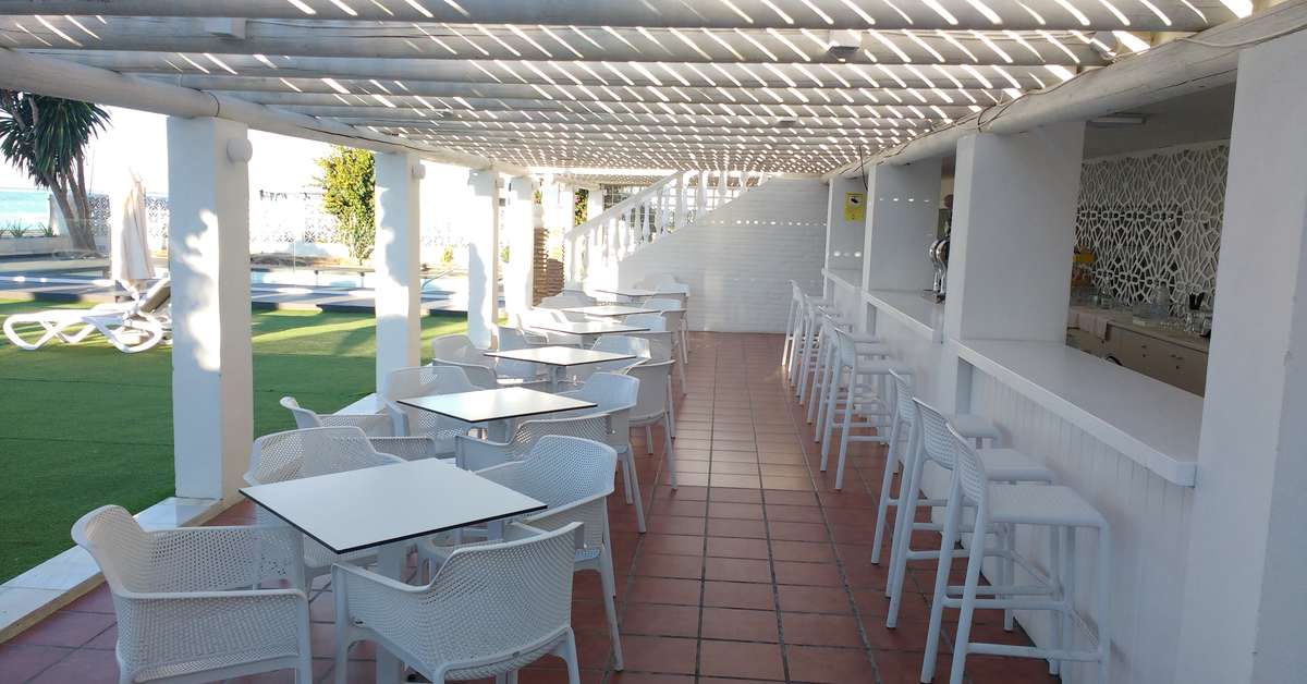 Een foto van het terras bij Hotel Santa Rosa