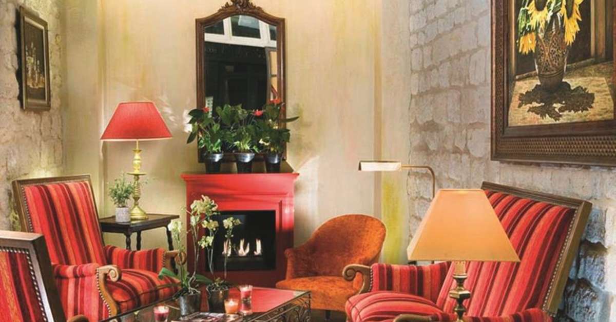 Een foto van het interieur van Hotel Saint Paul Rive Gauche