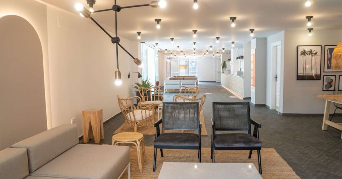 Een foto van het interieur van Hotel Coral Compostela Beach