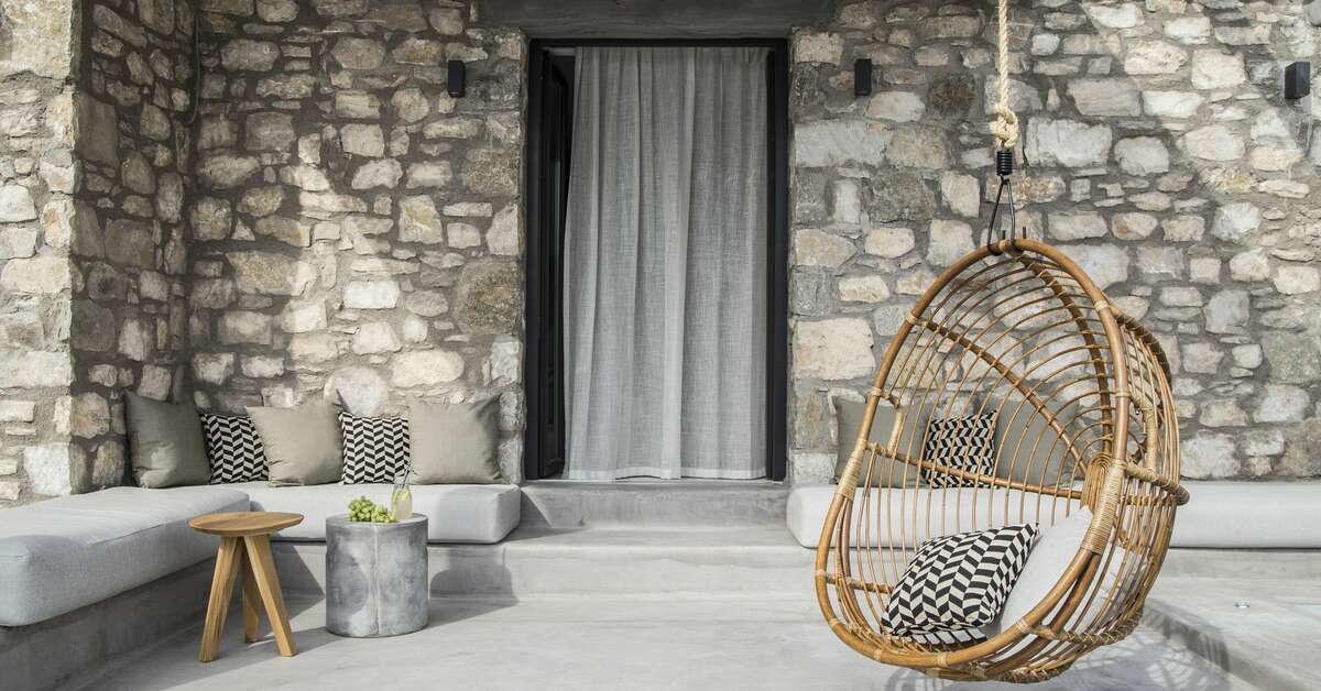 Een foto van het terras bij My Mykonos Hotel