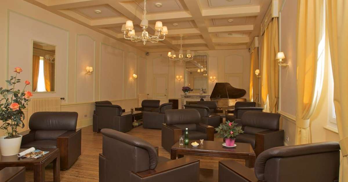 Een foto van het interieur van Grand Hotel des Bains