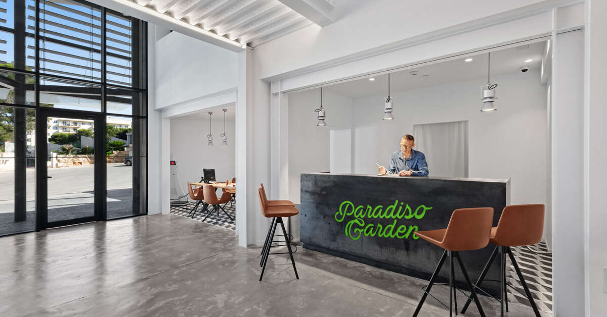 Een foto van het interieur van Paradiso Garden Hotel