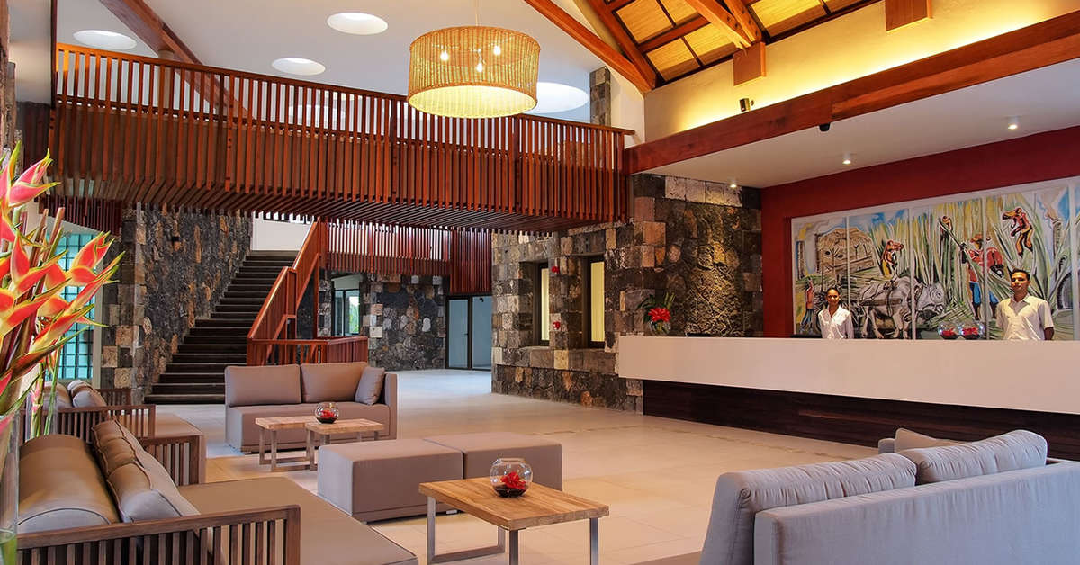 Een foto van het interieur van Crystals Beach Resort Belle Mare