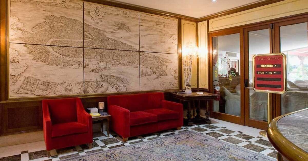 Een foto van het interieur van Hotel Amadeus
