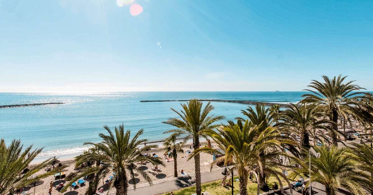 Ein Foto vom Strand beim Cleopatra Palace Hotel
