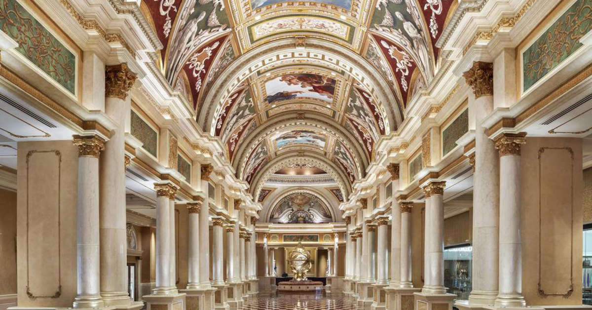 Een foto van het interieur van The Venetian Resort & Casino