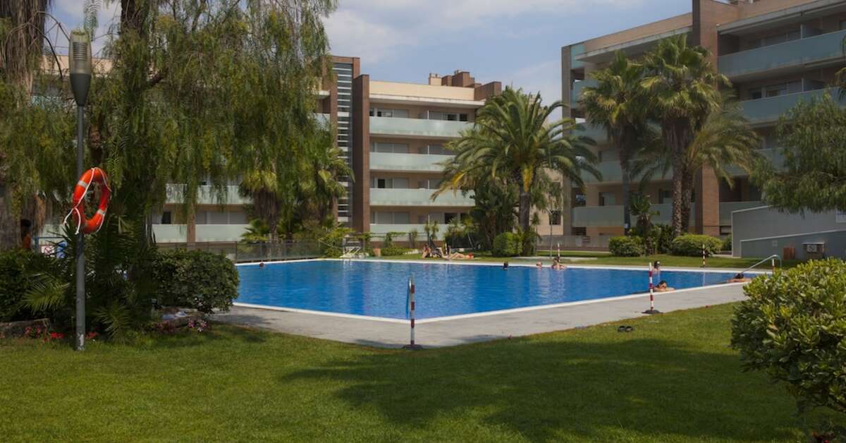 Een foto van het zwembad bij Appartementen Ibersol Spa Aqquaria