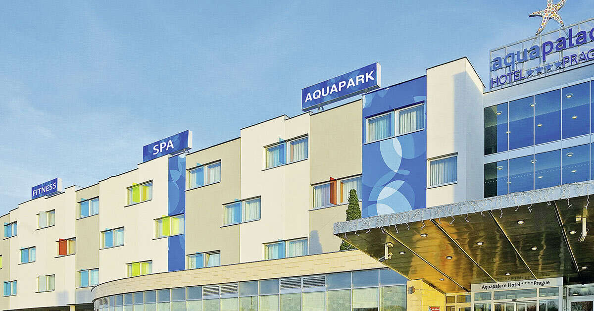 Een foto van een overzicht van Aquapalace Hotel Prague