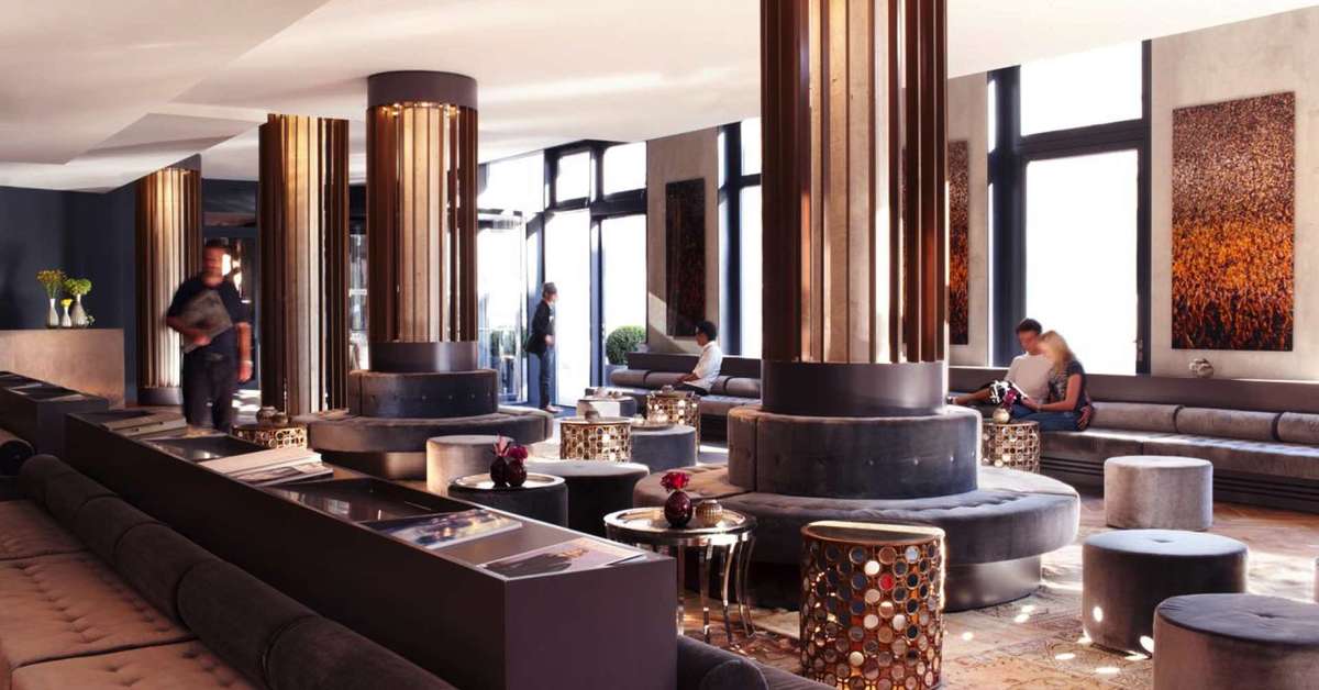 Een foto van het interieur van Hotel Amano