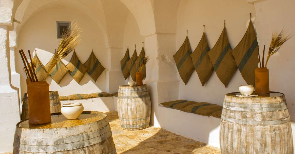 Een foto van het interieur van Masseria Corte degli Asini
