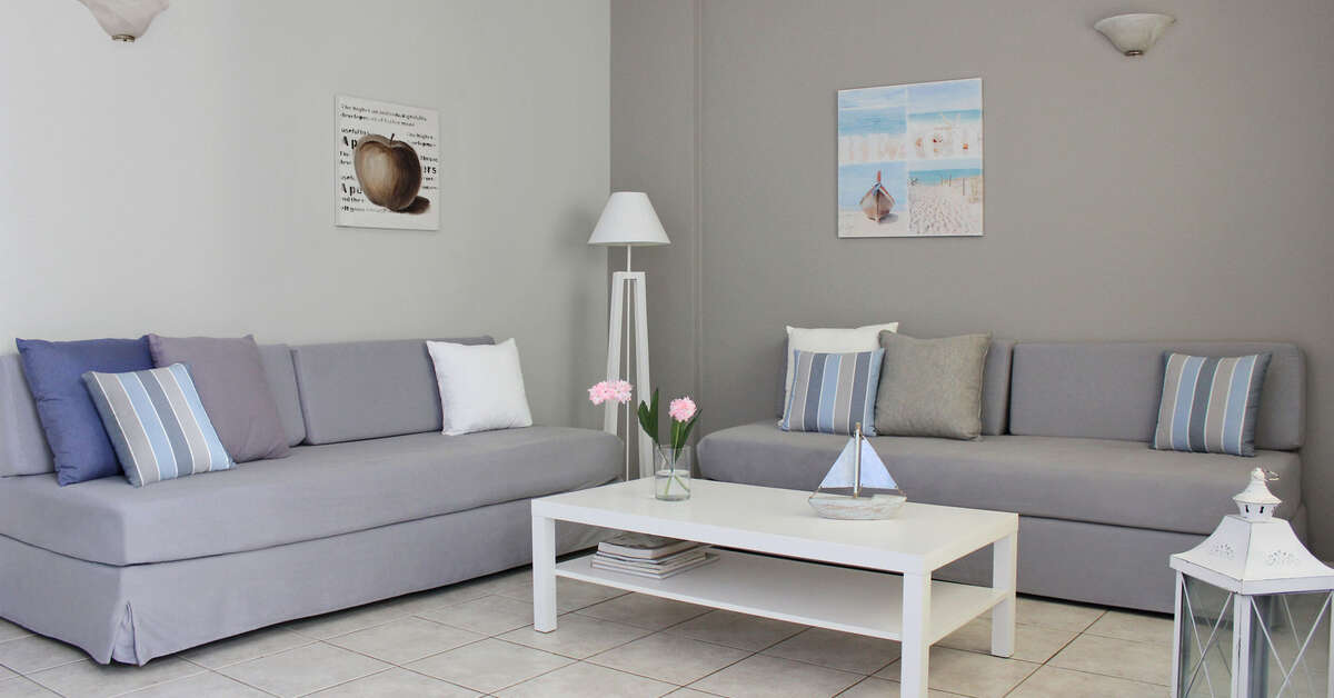 Een foto van het interieur van Appartementen Melina