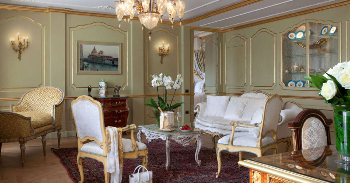 Een foto van het interieur van Baglioni Hotel Luna