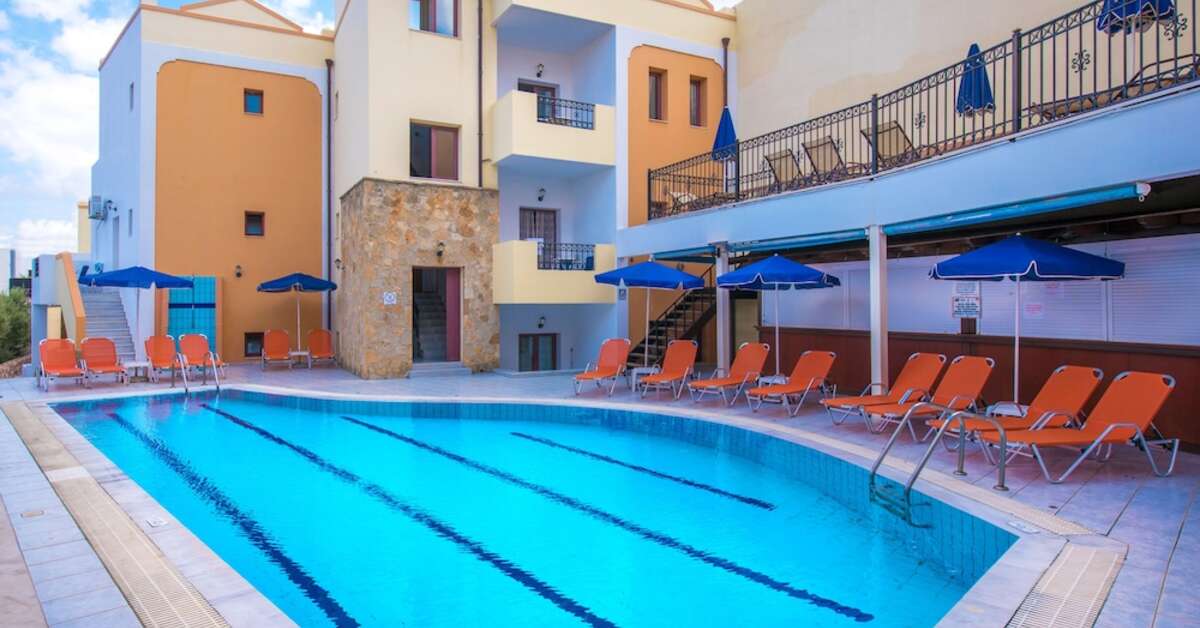 Ein Foto vom Pool im Irida Apartments Malia